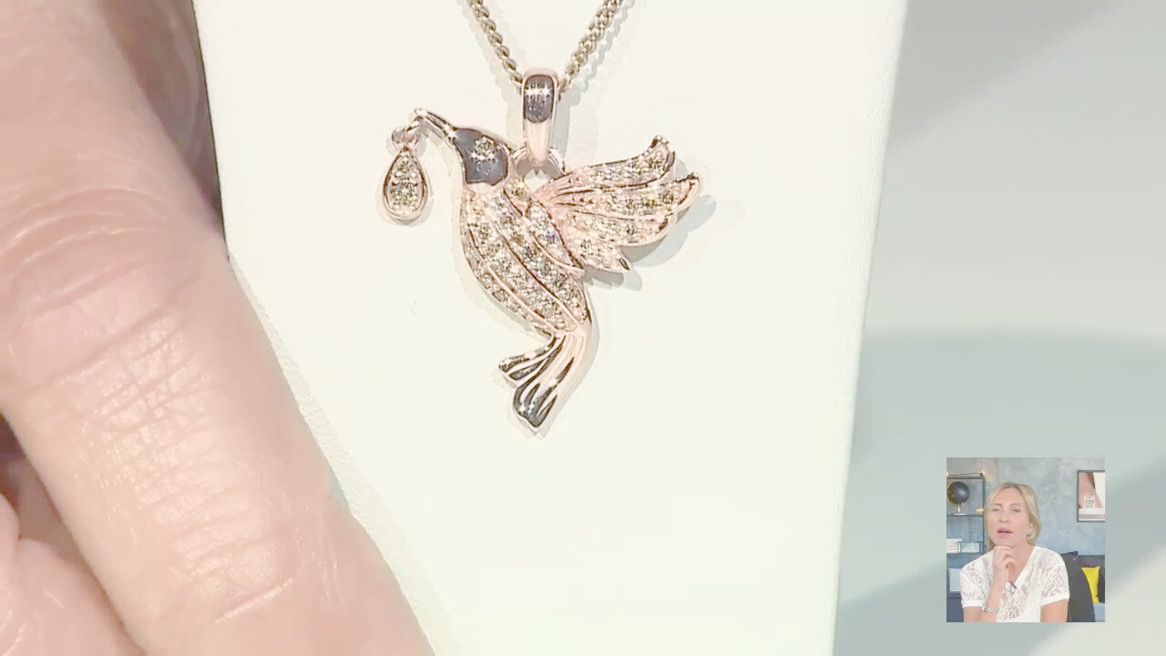 Video Ciondolo in oro con Diamante Rose de France SI1 di Argyle (Annette)
