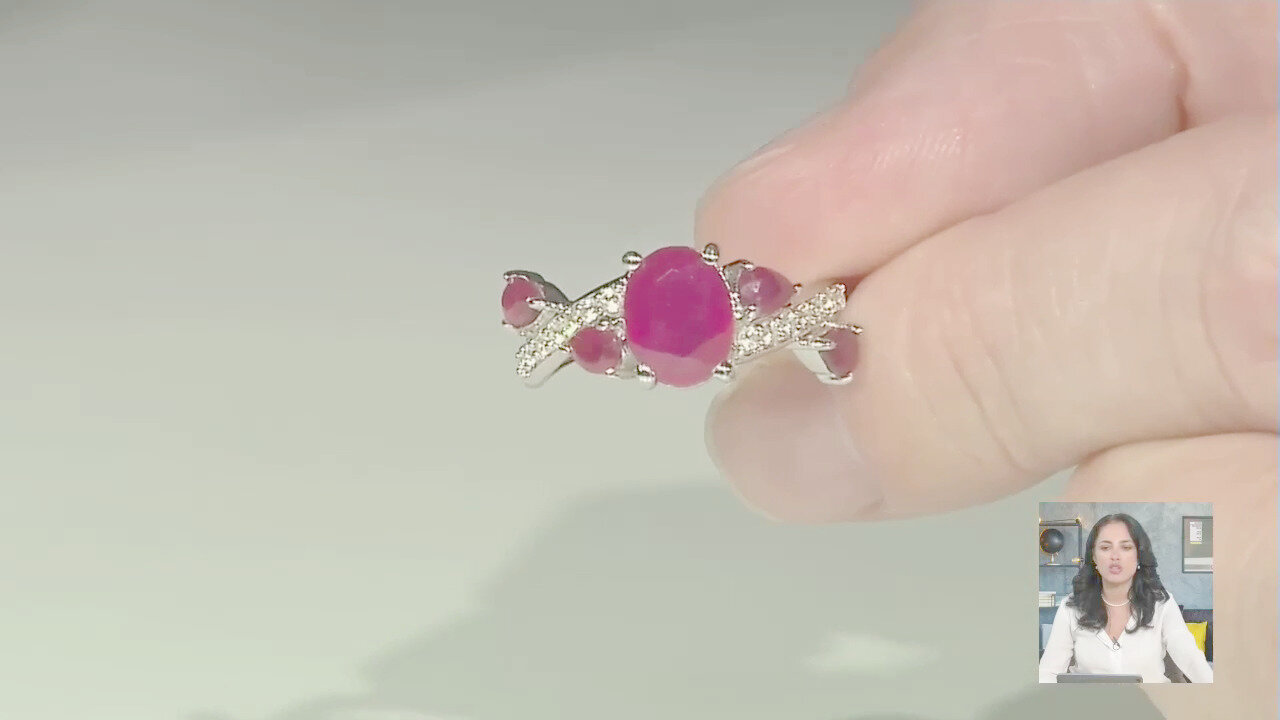 Video Anello in argento con Rubino del Madagascar