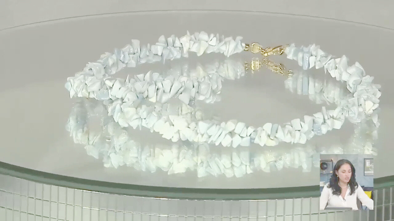 Video Collana in argento con Opale Blu dell'Etiopia