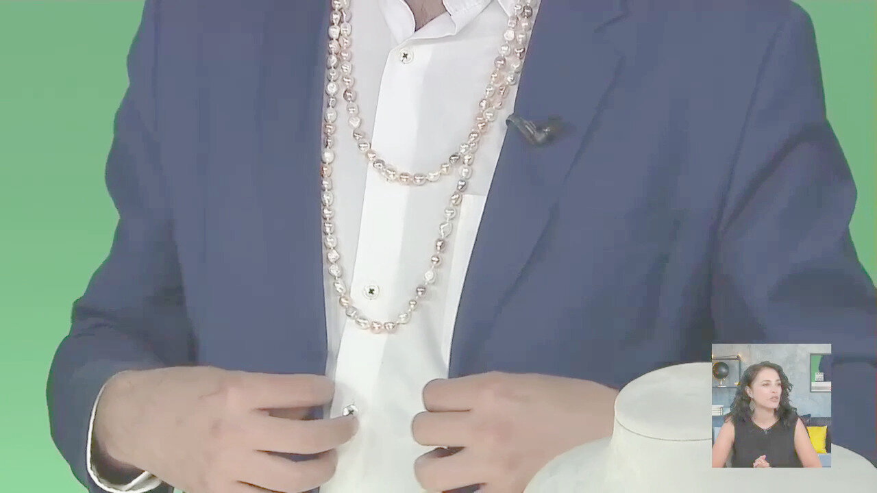 Video Collana in argento con Perla di Acqua Dolce (TPC)
