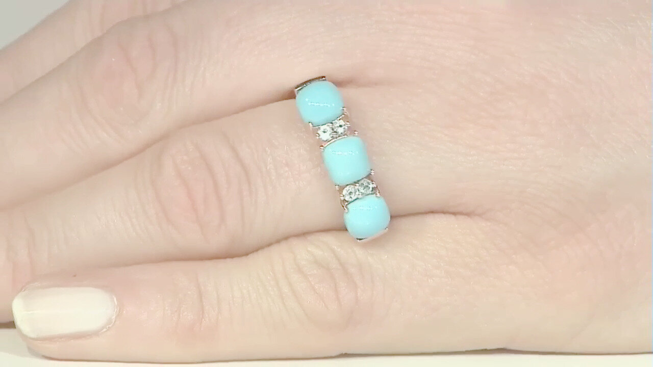 Video Anello in argento con Turchese Sleeping Beauty (KM by Juwelo)