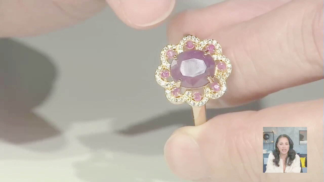 Video Anello in argento con Rubino