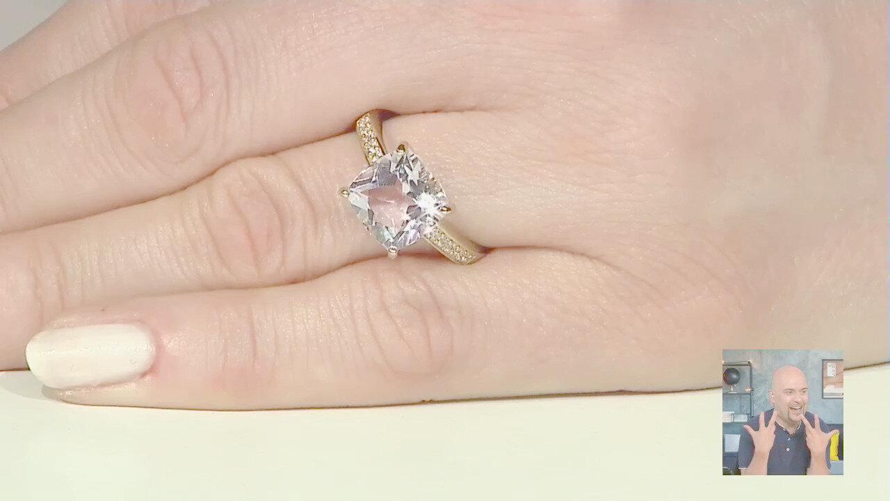 Video Anello in argento con Ametista Boliviana