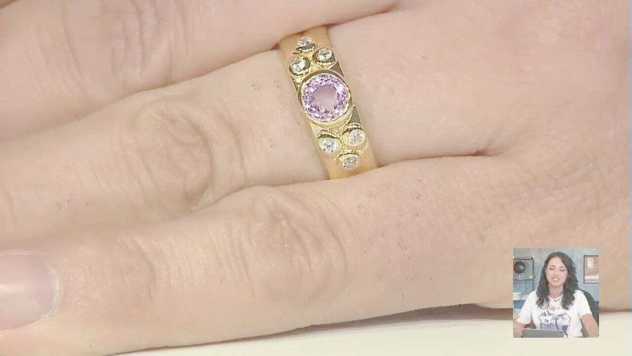 Video Anello in argento con Kunzite