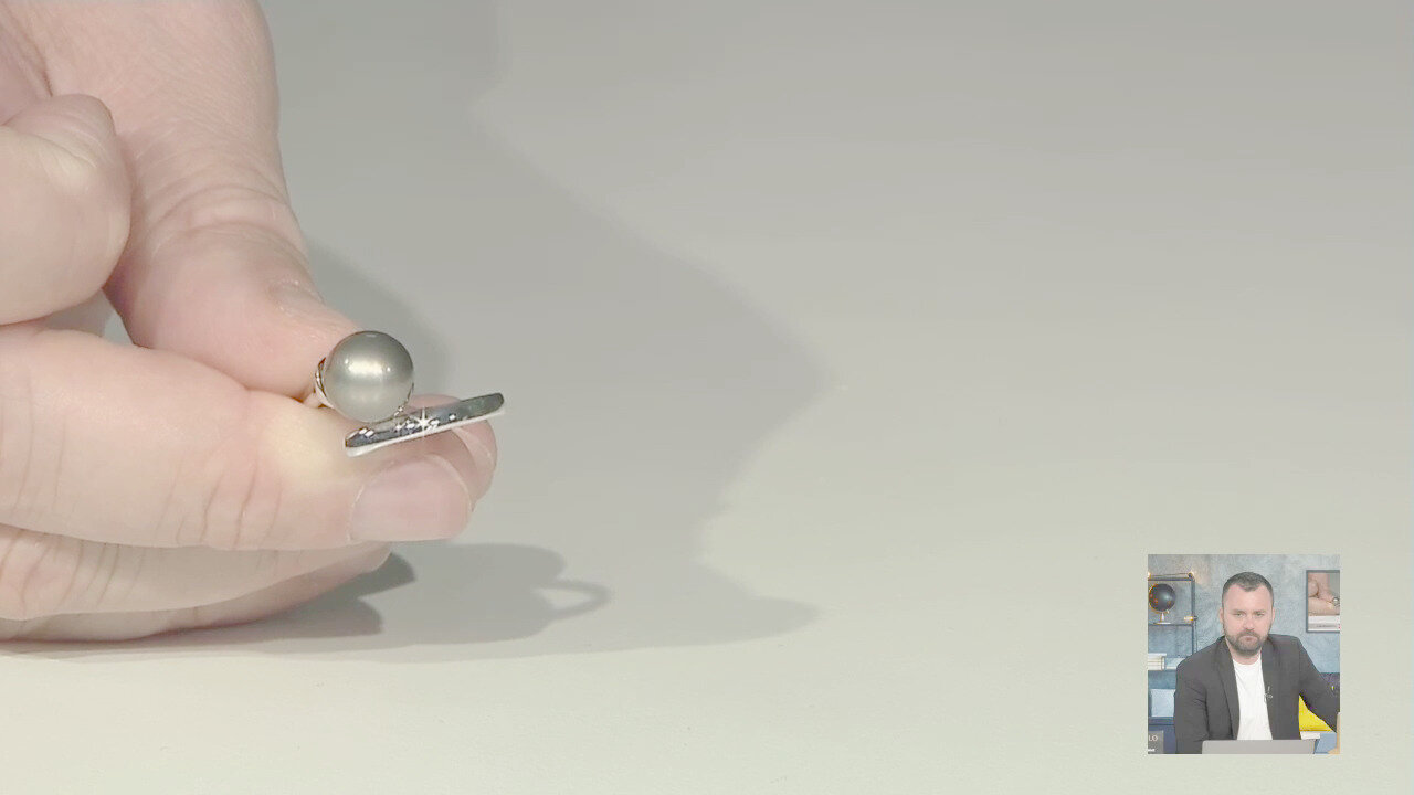 Video Anello in argento con Apatite Blu