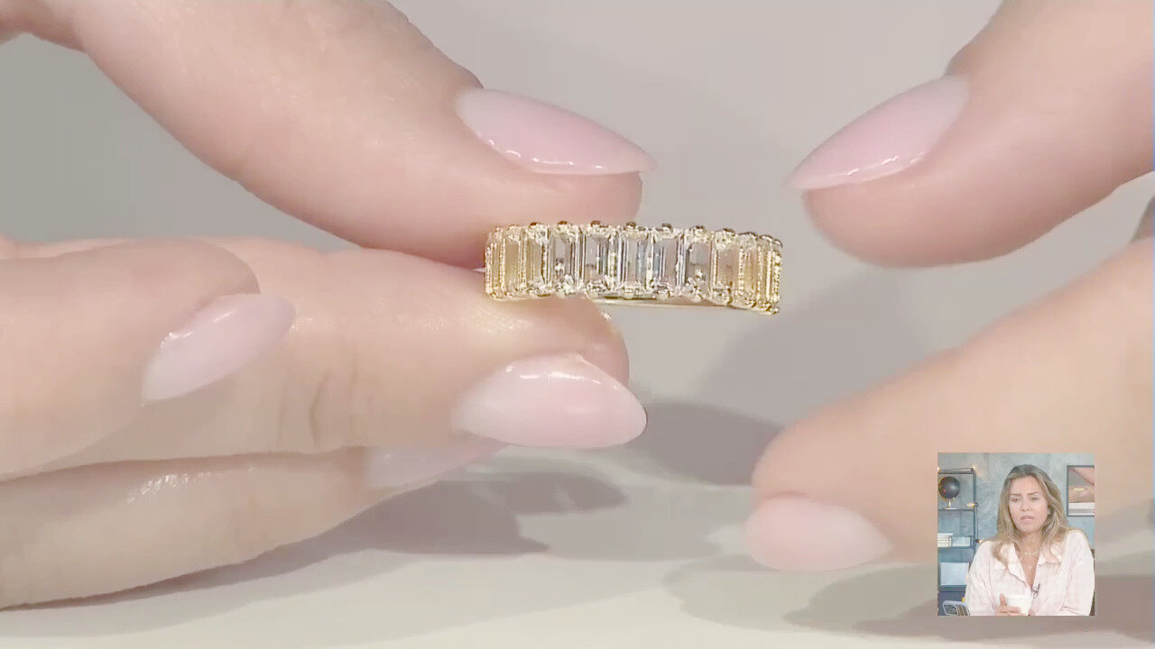 Video Anello in argento con Topazio Bianco