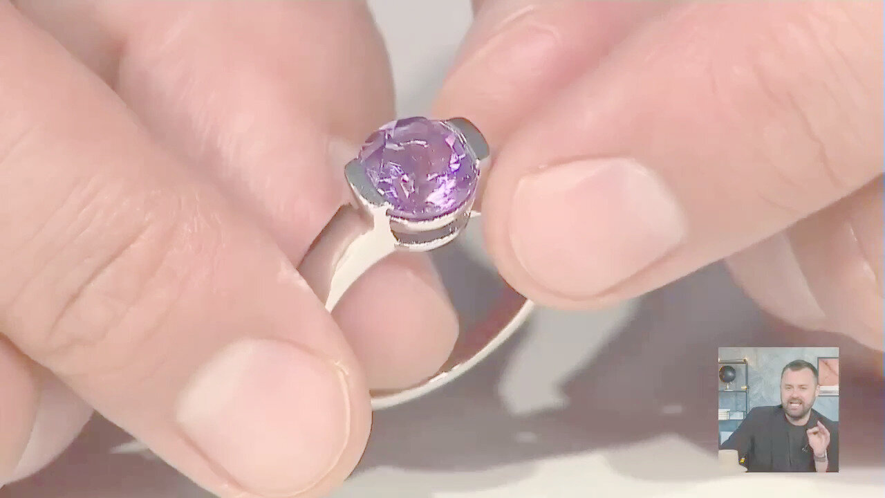 Video Anello in argento con Ametista Uruguay