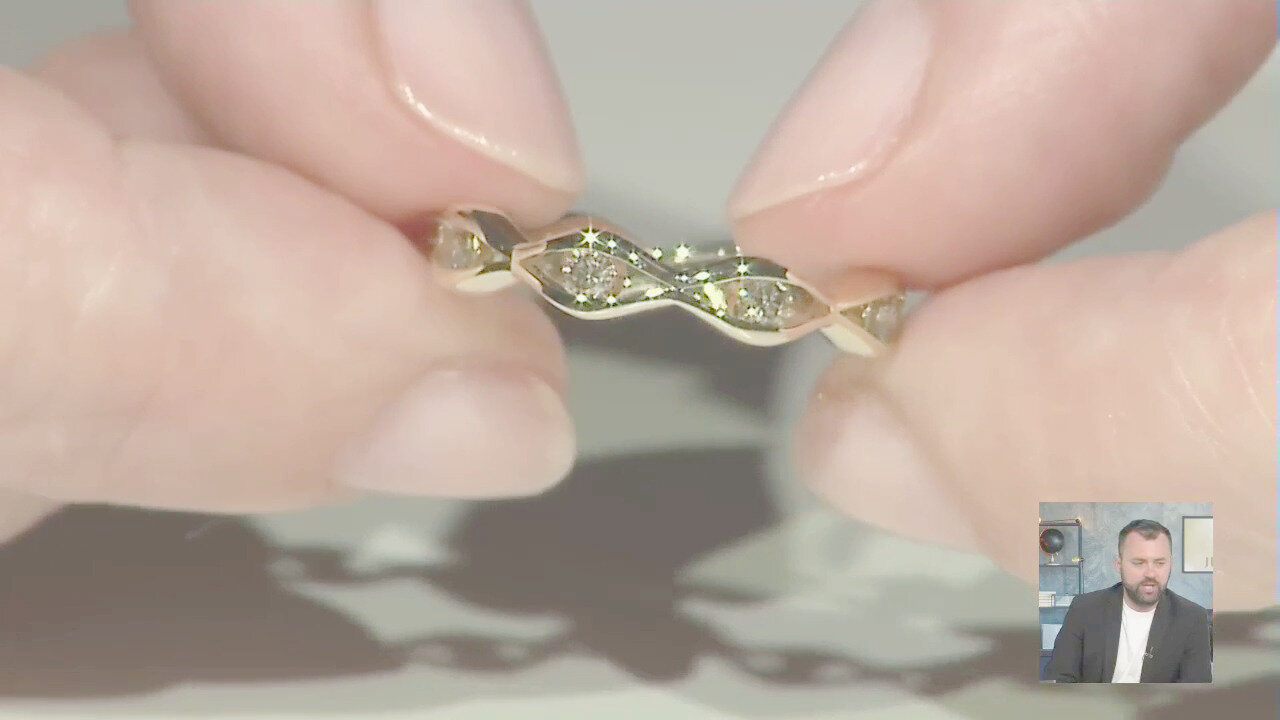 Video Anello in oro con Diamante Champagne I2 (de Melo)