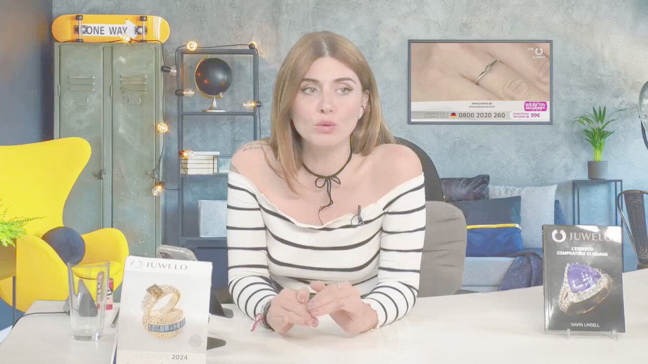 Video Anello in oro con Diamante Champagne I2