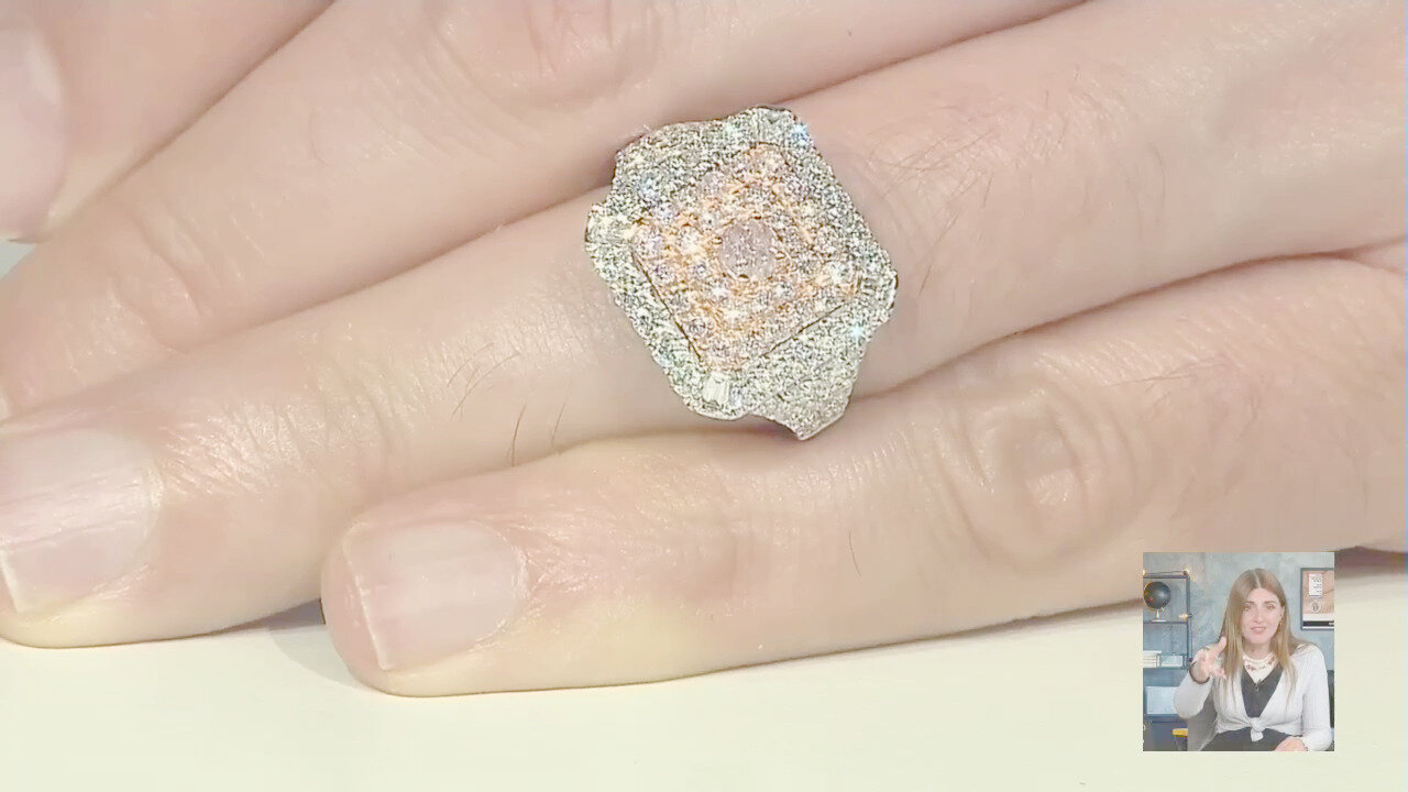 Video Anello in oro con Diamante Rosa I1 (CIRARI)