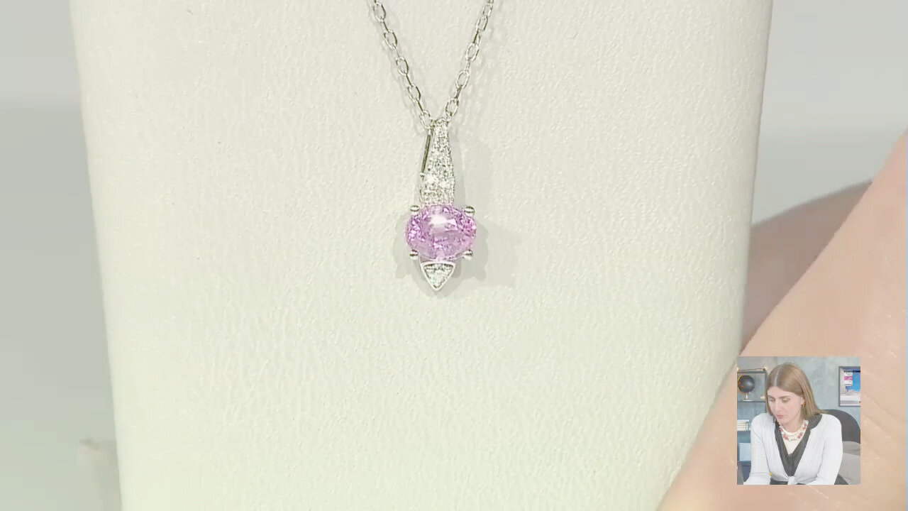 Video Collana in oro con Zaffiro Rosa (CIRARI)