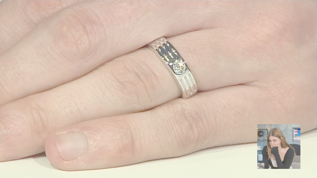 Video Anello in argento con Topazio Bianco