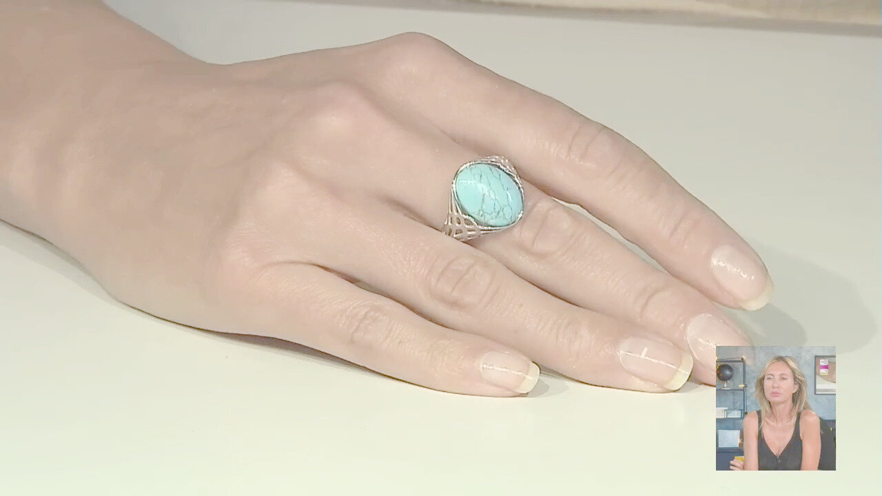 Video Anello in argento con Turchese (dagen)