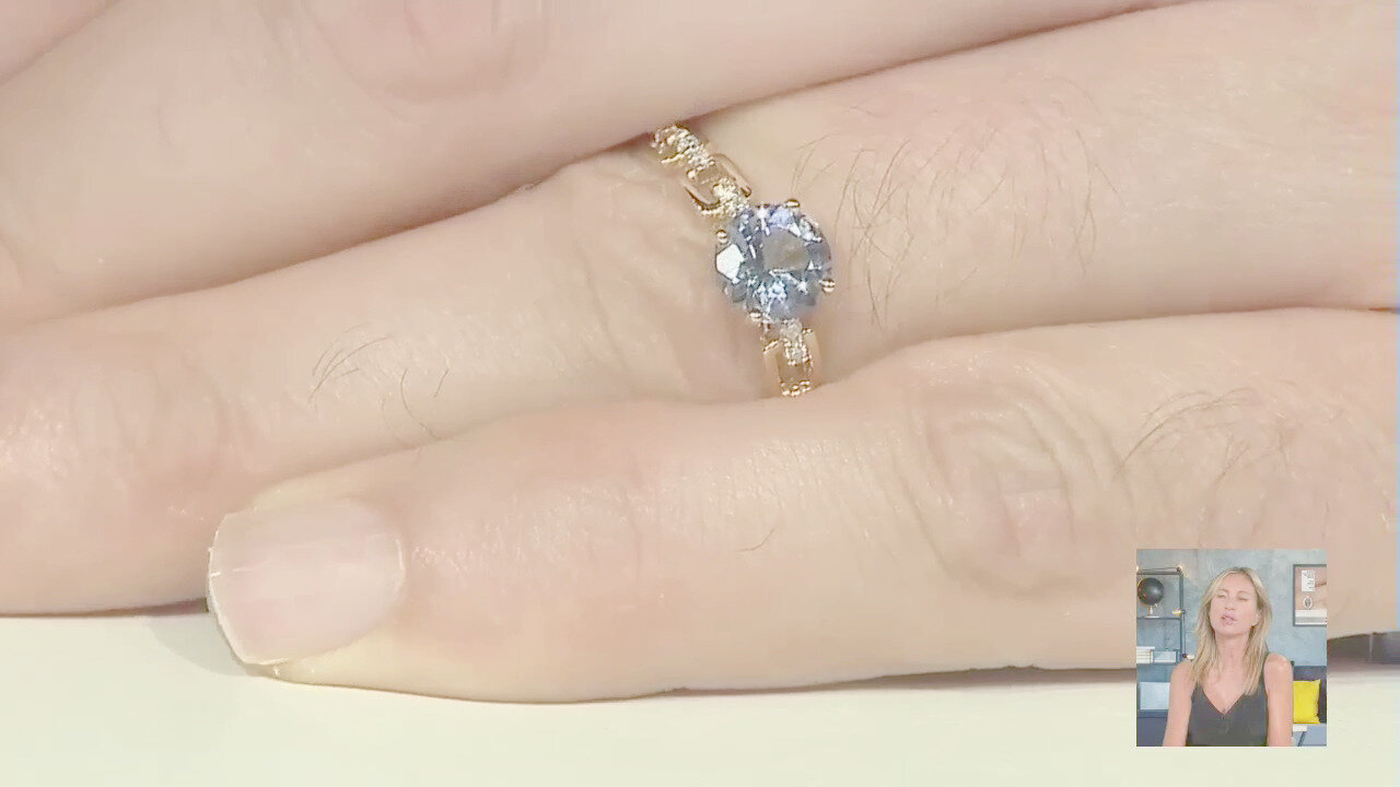 Video Anello in oro con Tanzanite (non riscaldata) (CIRARI)