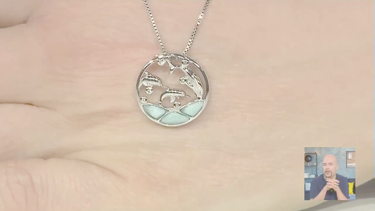Video Ciondolo in argento con Larimar