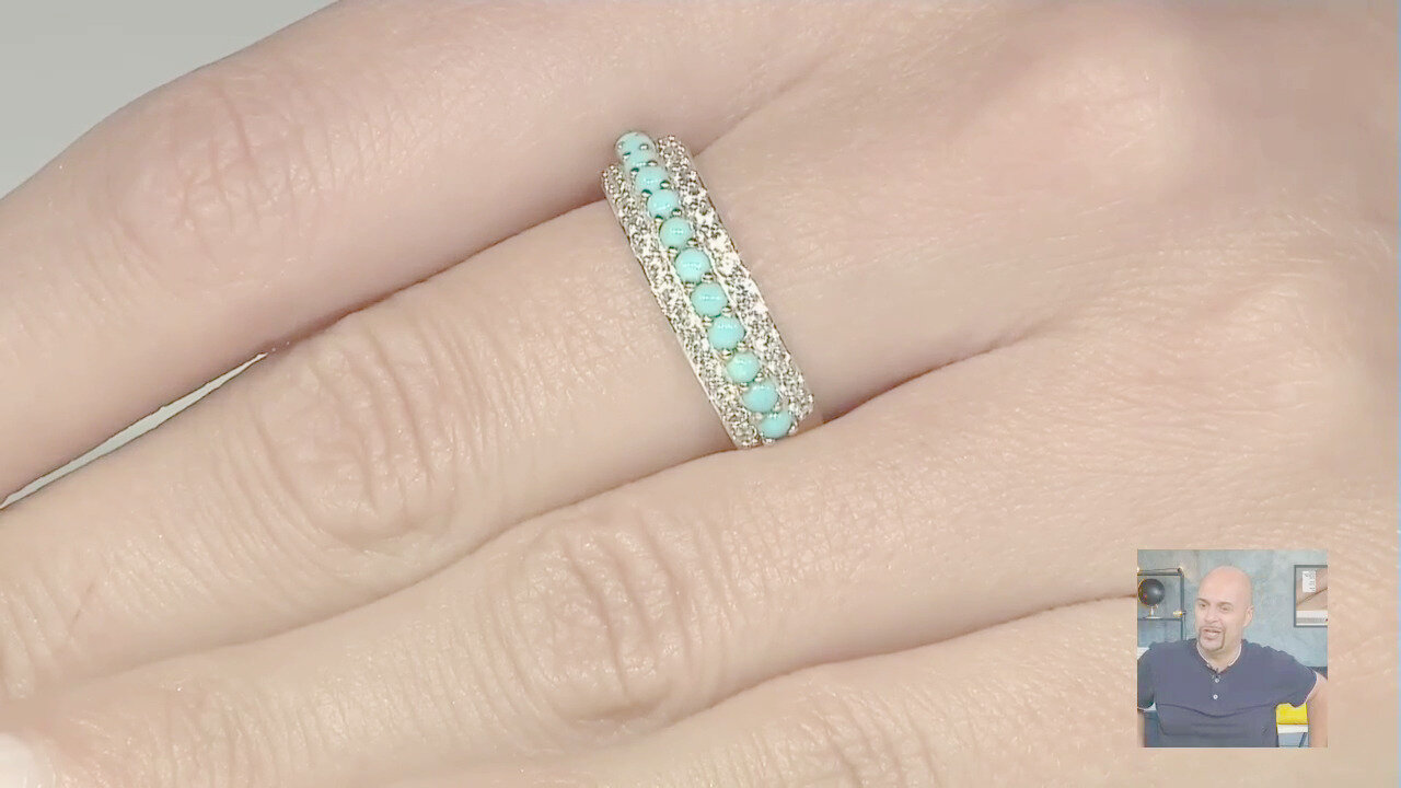Video Anello in argento con Turchese Sleeping Beauty