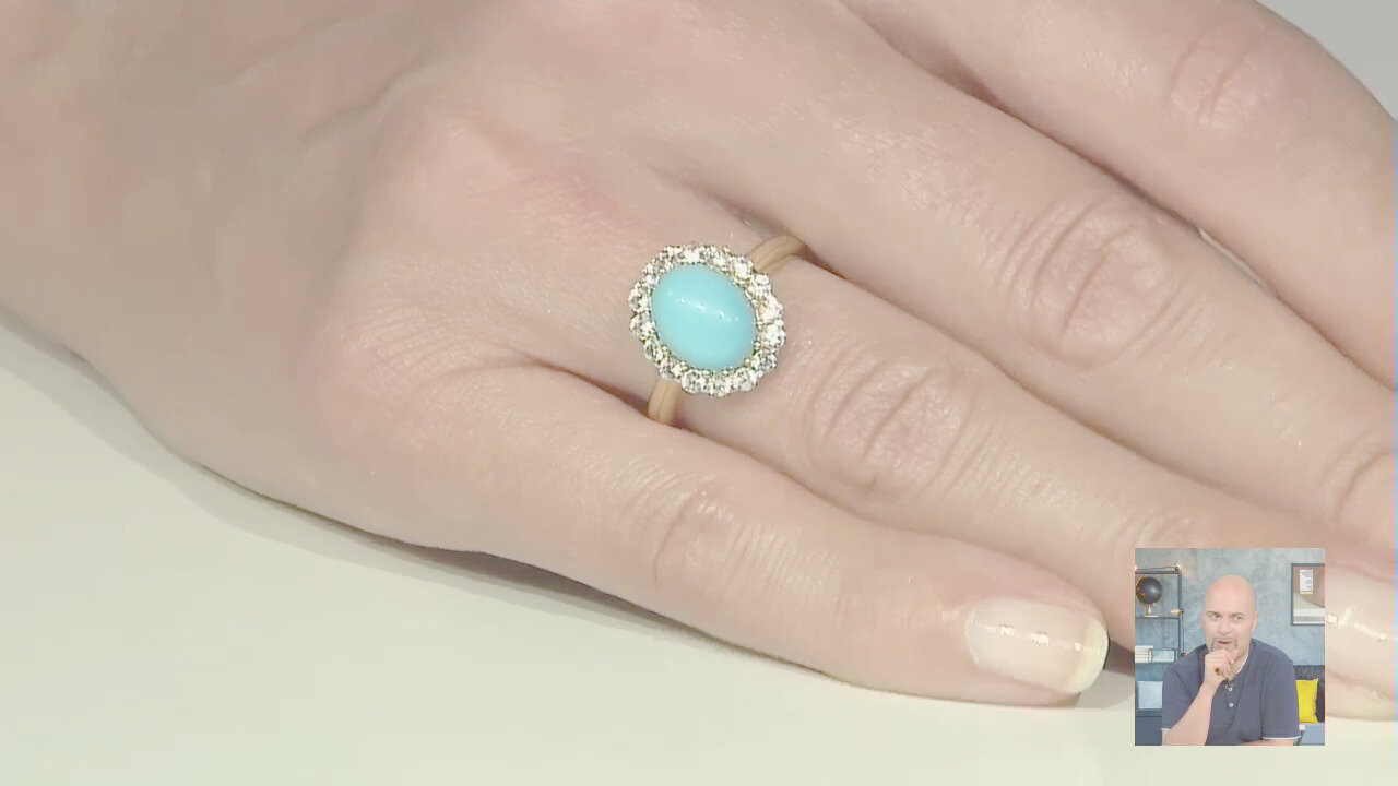 Video Anello in argento con Turchese Sleeping Beauty