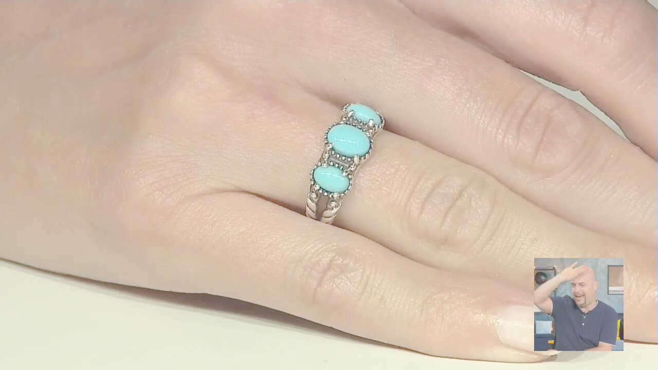 Video Anello in argento con Turchese Sleeping Beauty (Desert Chic)