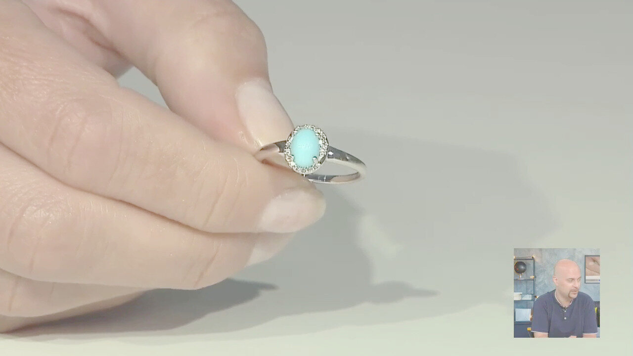 Video Anello in argento con Turchese Sleeping Beauty