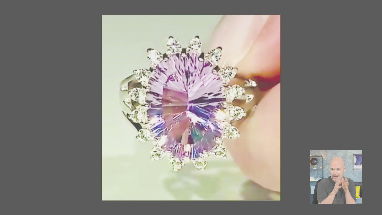 Video Anello in oro con Diamante Champagne I2 (de Melo)