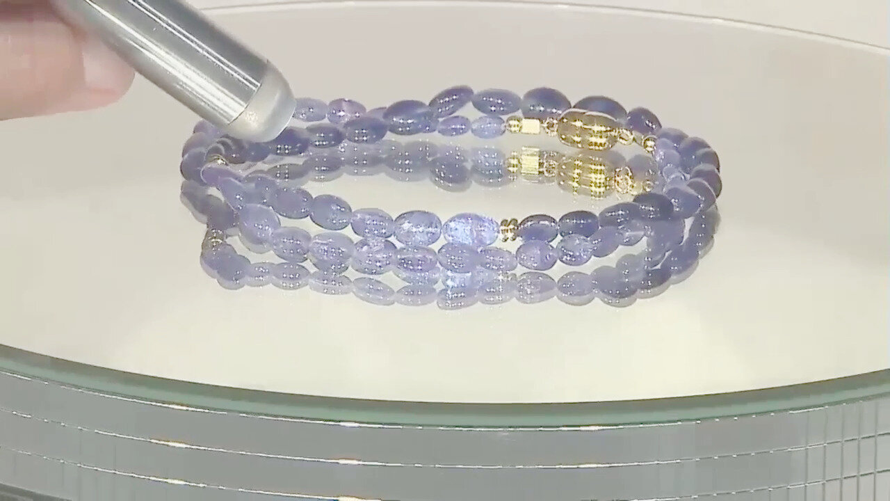 Video Collana in argento con Zaffiro Blu del Madagascar (Riya)