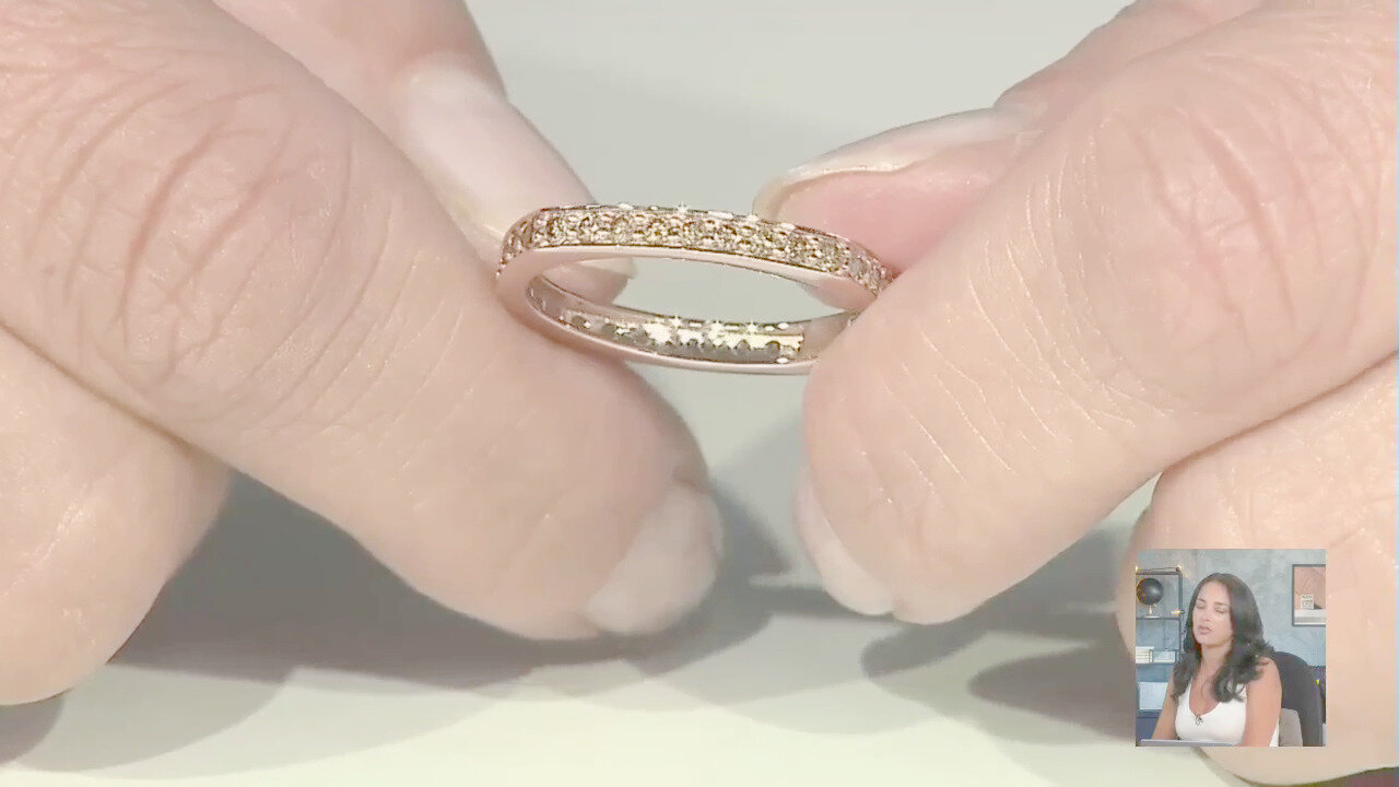 Video Anello in oro con Diamante Champagne I2 (KM by Juwelo)