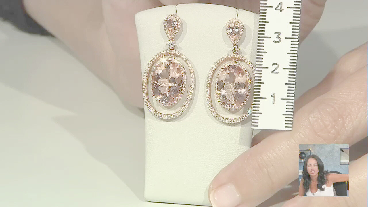 Video Orecchini in oro con Morganite AAA (CIRARI)