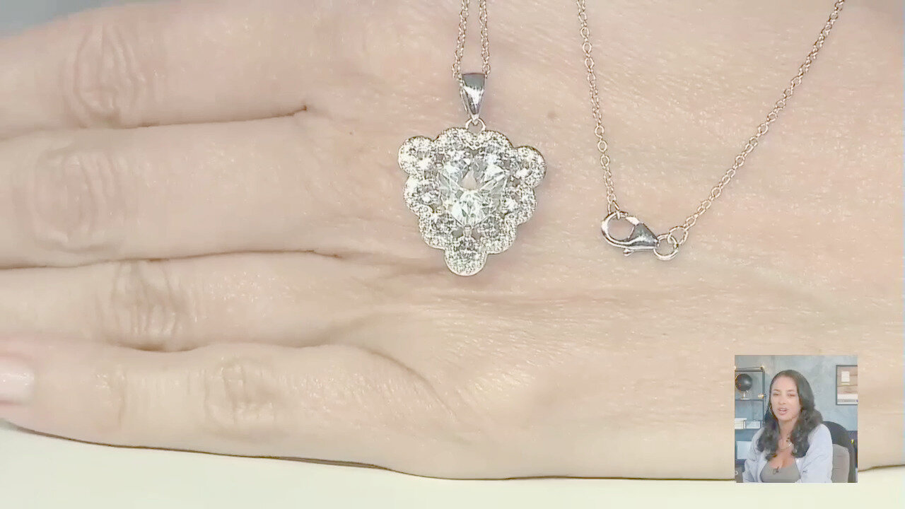 Video Collana in argento con Topazio Bianco
