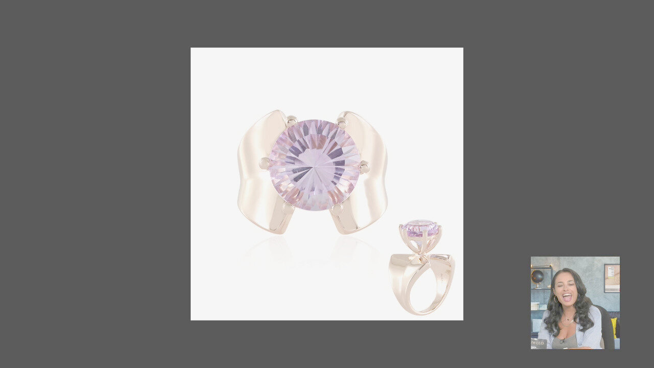 Video Anello in argento con Quarzo Champagne