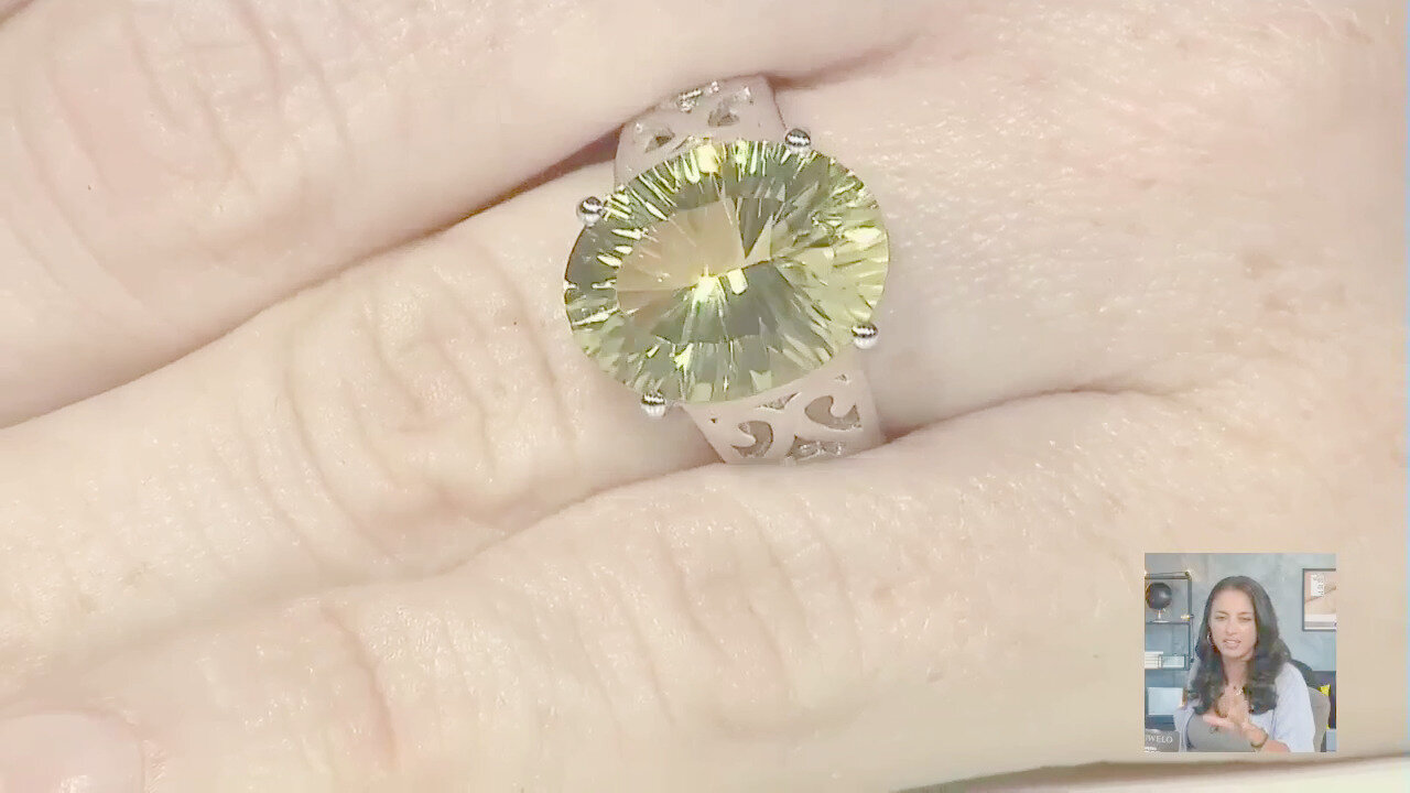 Video Anello in argento con Quarzo Limone