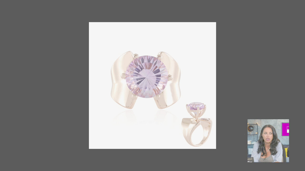 Video Anello in argento con Ametista Rose de France