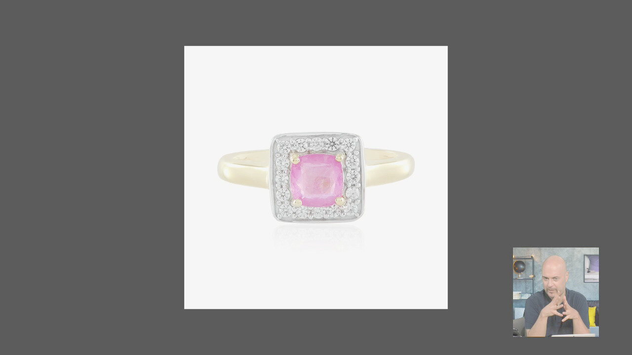 Video Anello in argento con Zaffiro Rosa del Madagascar