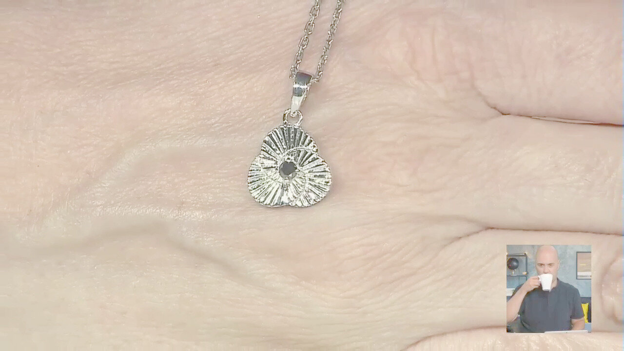 Video Ciondolo in argento con Diamante Nero