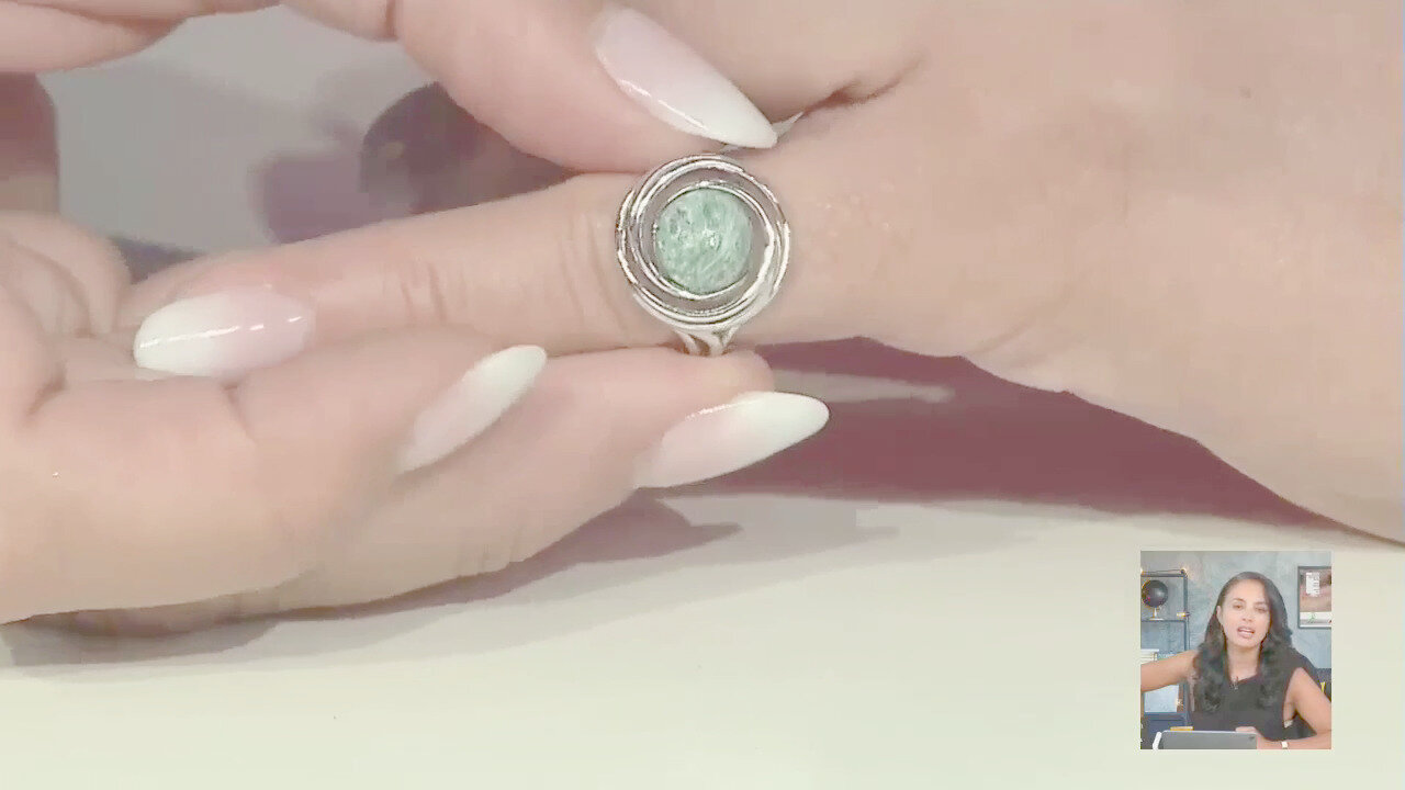 Video Anello in argento con Fuchsite (dagen)