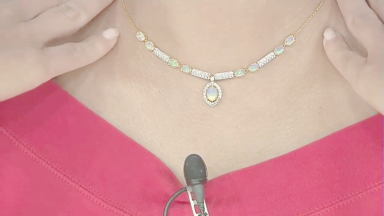 Video Collana in argento con Opale di Welo