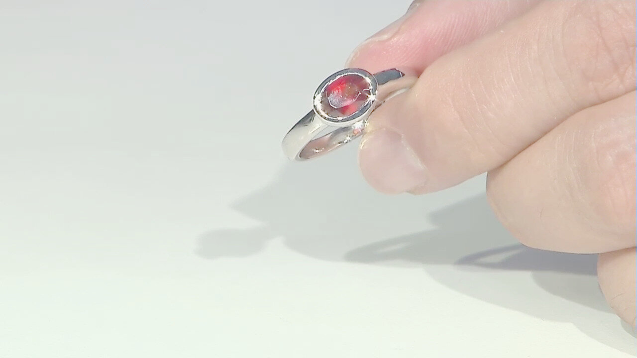 Video Anello in argento con Granato Essonite