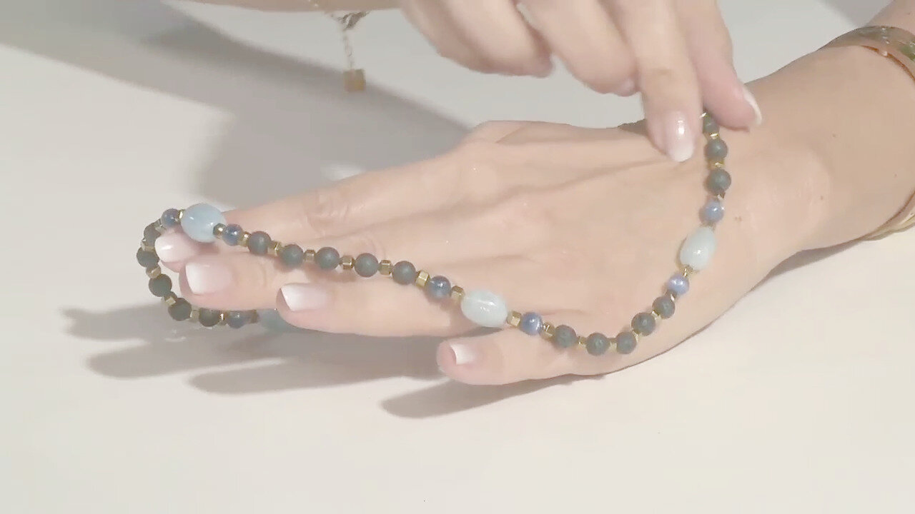 Video Ciondolo in argento con Zaffiro Ceylon Blu (non riscaldato)