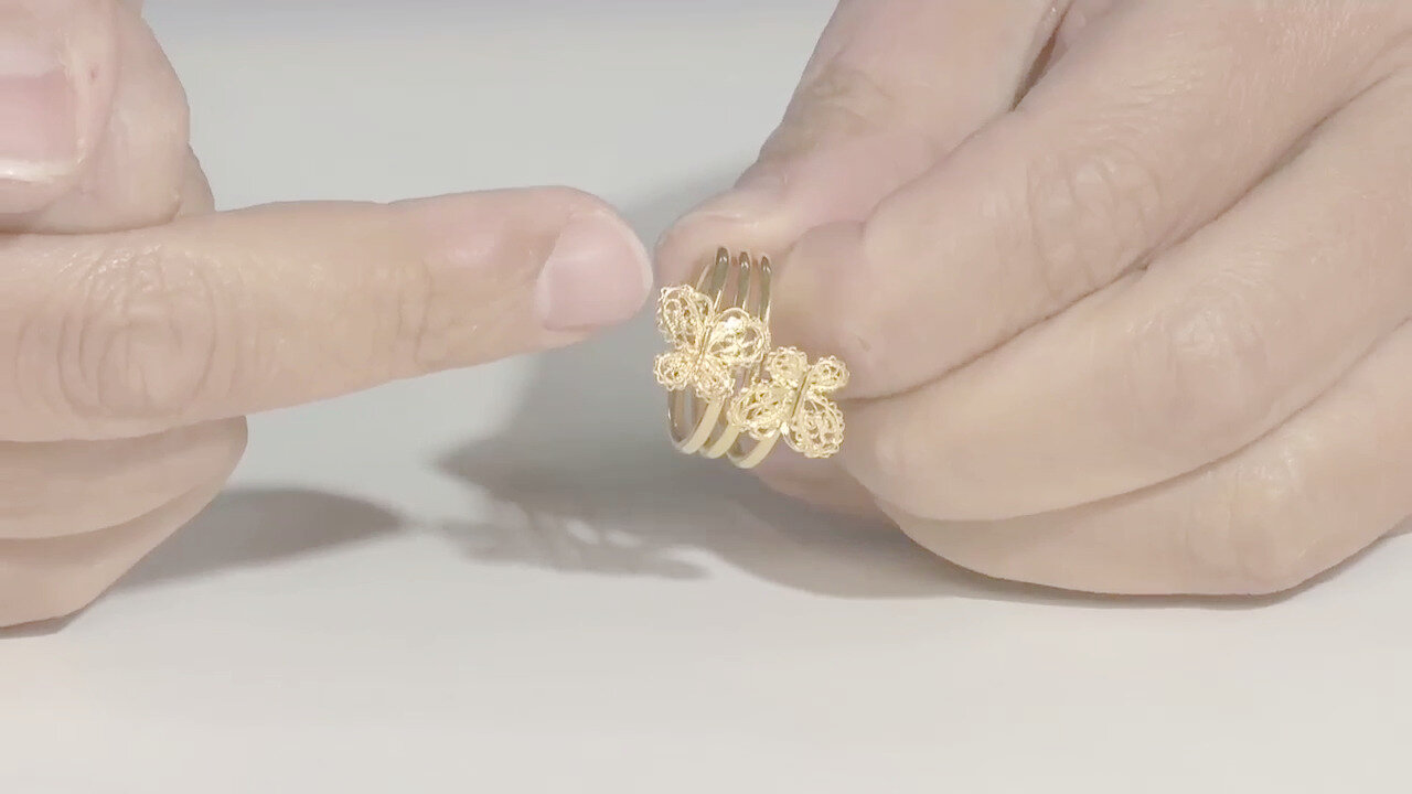 Video Anello in oro con Diamante Rose de France VS1 di Argyle (Annette)