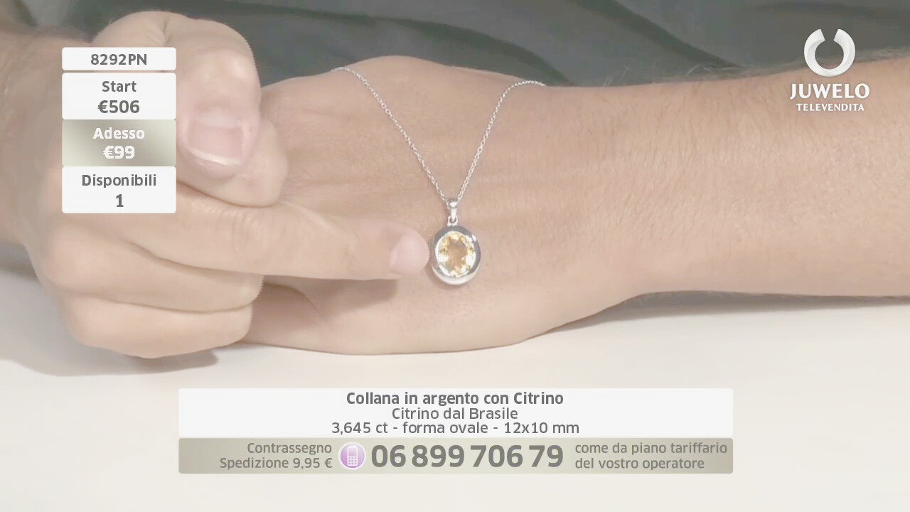 Video Ciondolo in argento con Tormalina Verde di Benedito