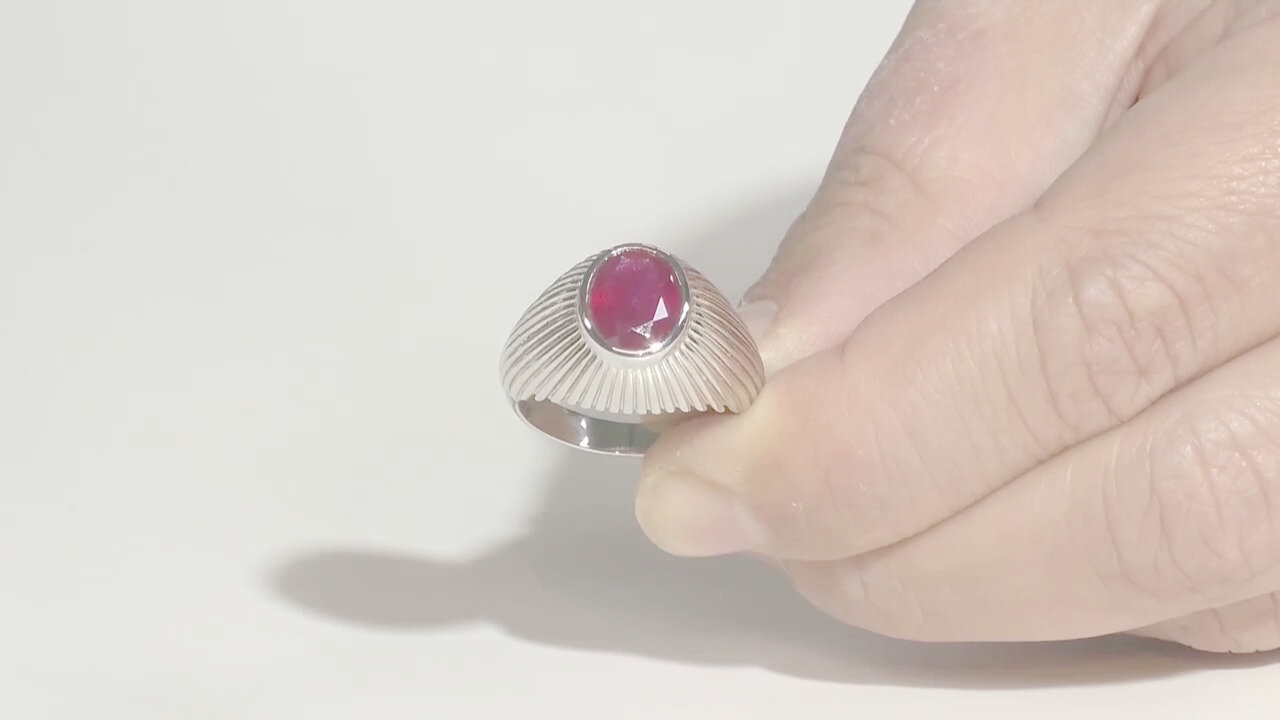 Video Anello in argento con Morganite