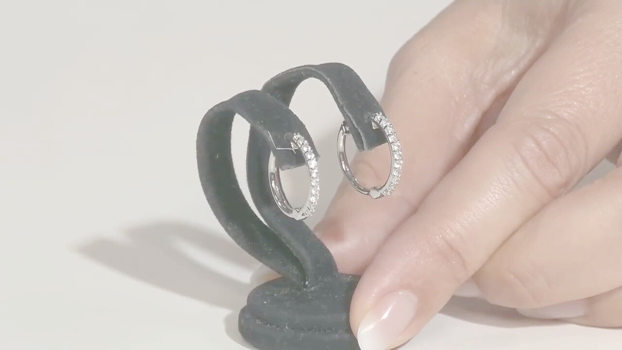 Video Orecchini in oro con Diamante SI1 (G) (Annette)