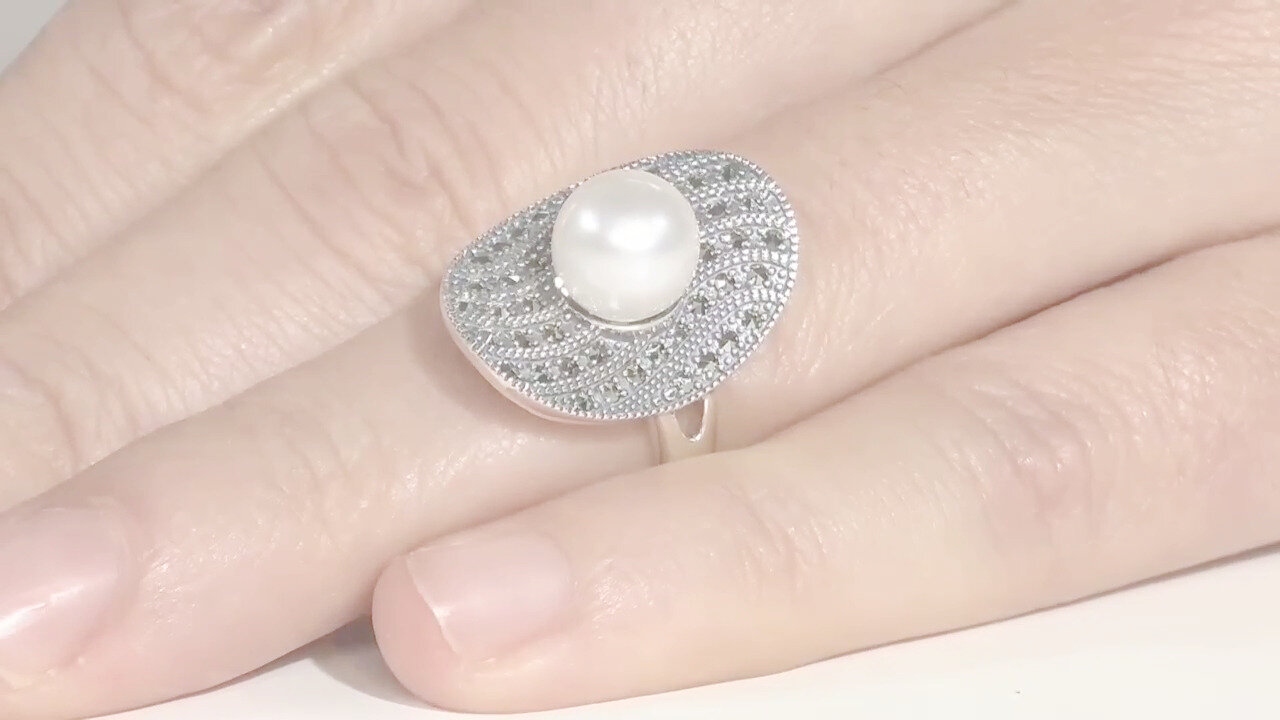 Video Anello in argento con Smeraldo Colombiano