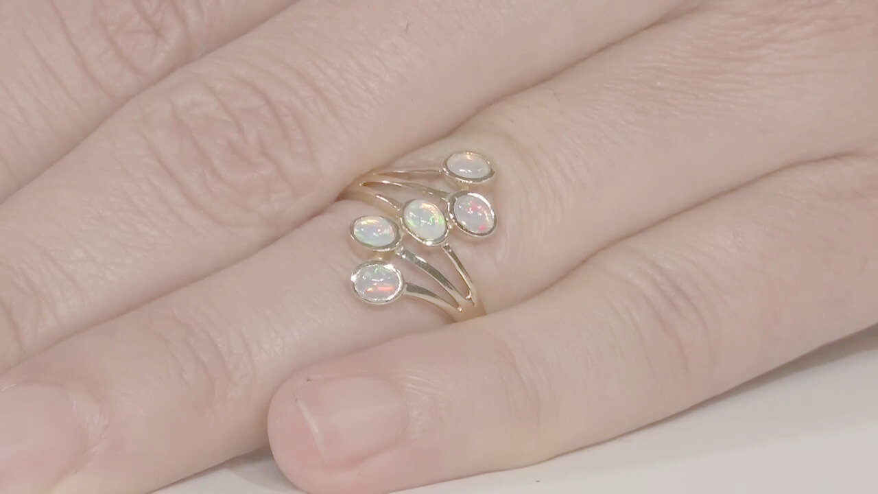 Video Anello in argento con Morganite