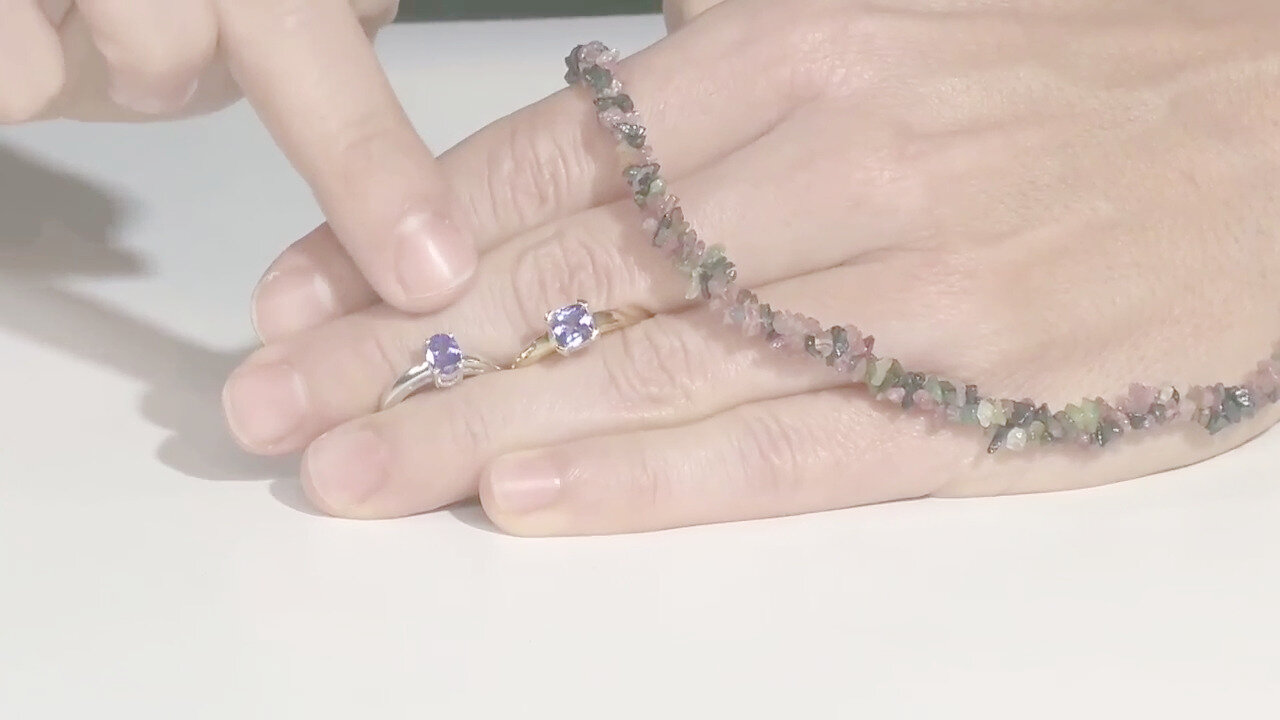 Video Bracciale in argento con Topazio Bianco