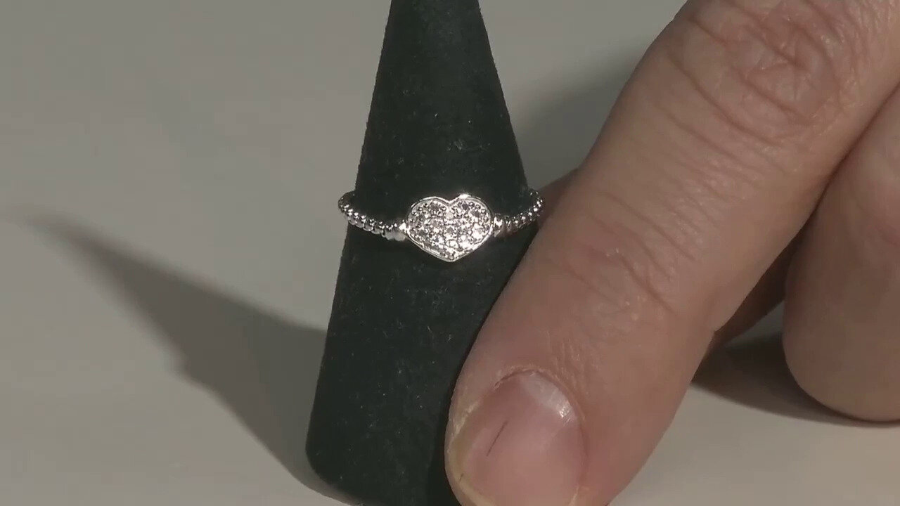 Video Anello in argento con Pietra di Luna Bianca (KM by Juwelo)