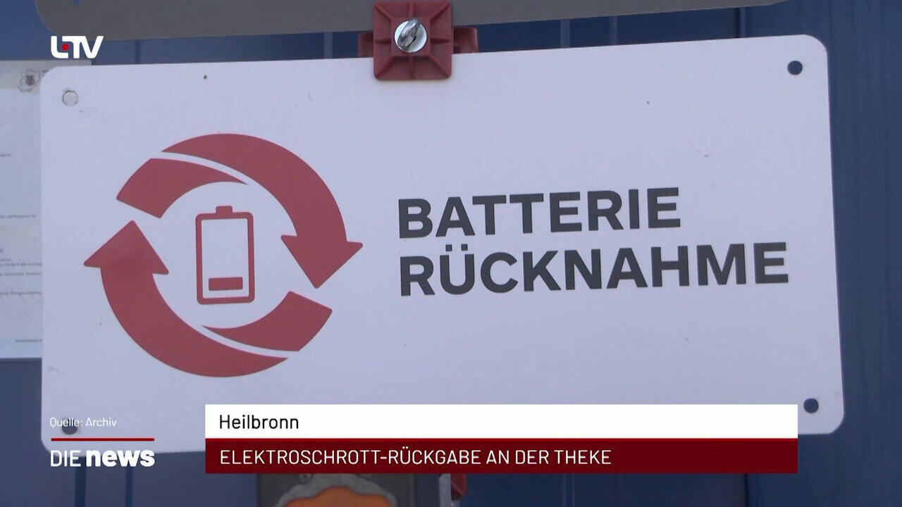 Newsblock: Heilbronn: Elektroschrott-Rückgabe an der Theke +++ Bad Mergentheim: Besucherzahl im Tierpark stabil +++ Künz