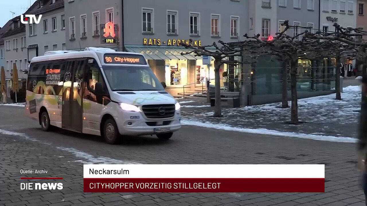 Newsblock: Neckarsulm: Cityhopper vorzeitig stillgelegt +++ Künzelsau: Bürgerbeteiligungen zur Kochertalbahn +++ Hollenb