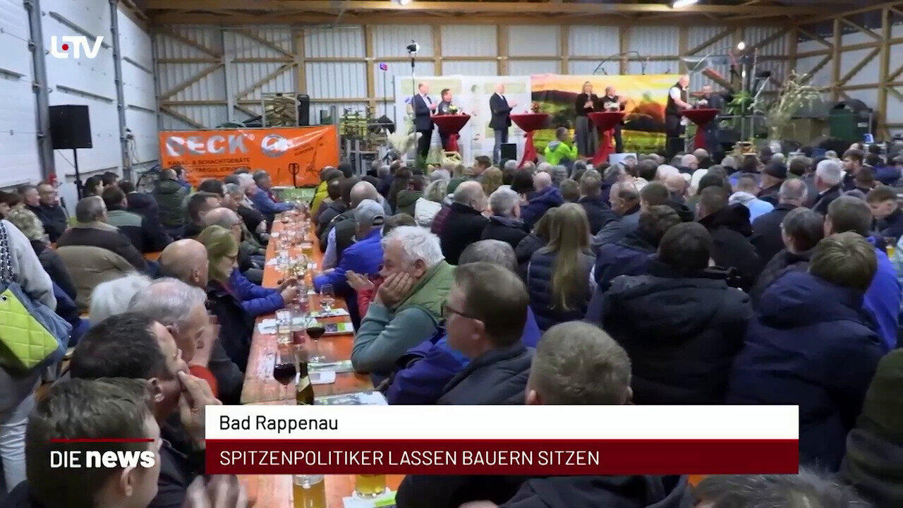 Newsblock: Bad Rappenau: Spitzenpolitiker lassen Bauern sitzen +++ Heilbronn: Fitnesskur fürs Frankenstadion 