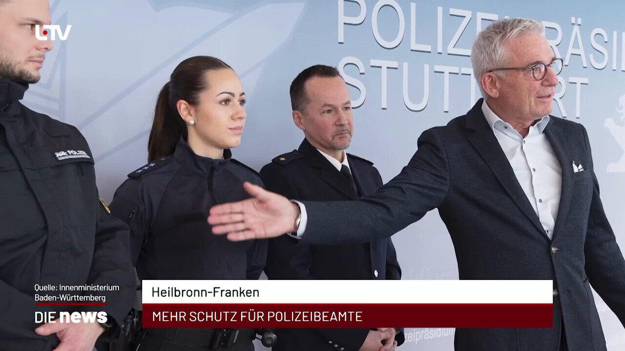 Newsblock: Heilbronn-Franken: Mehr Schutz für Polizeibeamte +++ Heilbronn: Grüne kritisieren Bundesverkehrsministerium +