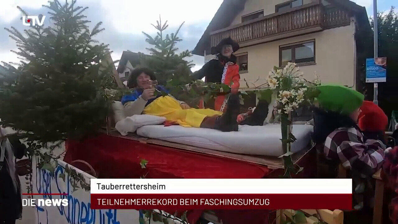 Newsblock: Tauberrettersheim: Teilnehmerrekord beim Faschingsumzug +++ Heilbronn: ASB-„Heimspiel“ mit Béla Réthy +++ Wer